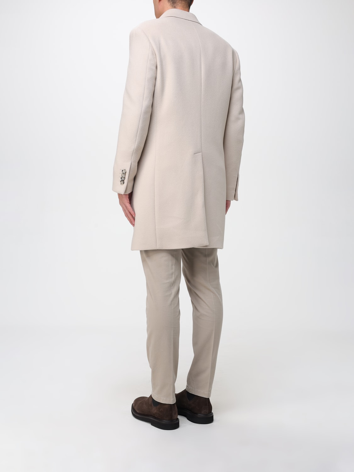 MANUEL RITZ コート: コート メンズ Manuel Ritz, ベージュ - Img 2