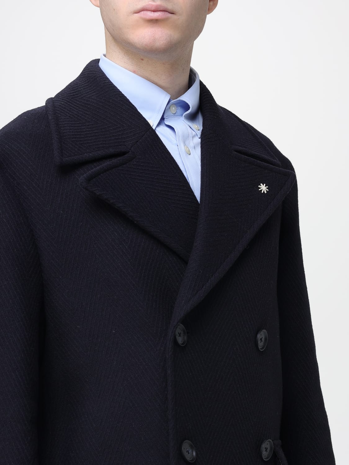 MANUEL RITZ COAT: Coat men Manuel Ritz, Blue - Img 4