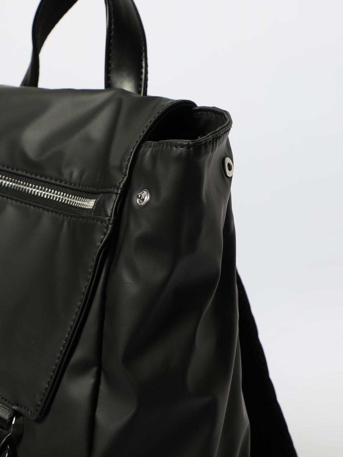 GCDS ZAINO: Zaino GCDS in tessuto gommato , Nero - Img 3