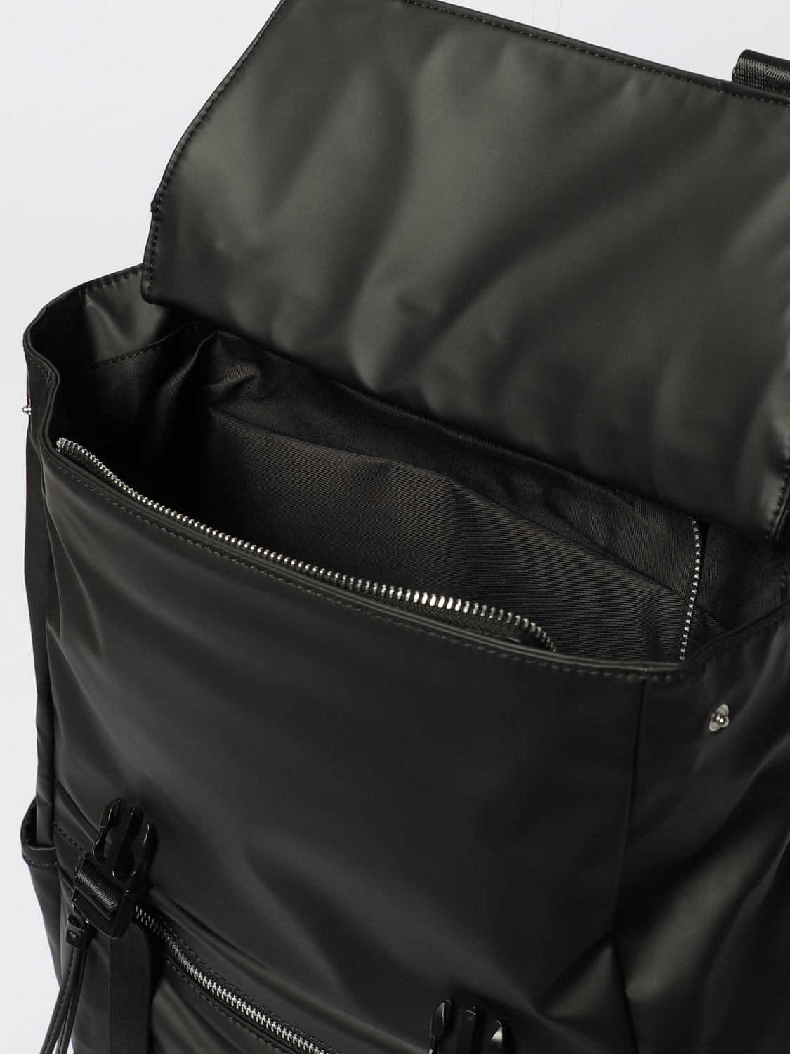 GCDS ZAINO: Zaino GCDS in tessuto gommato , Nero - Img 4