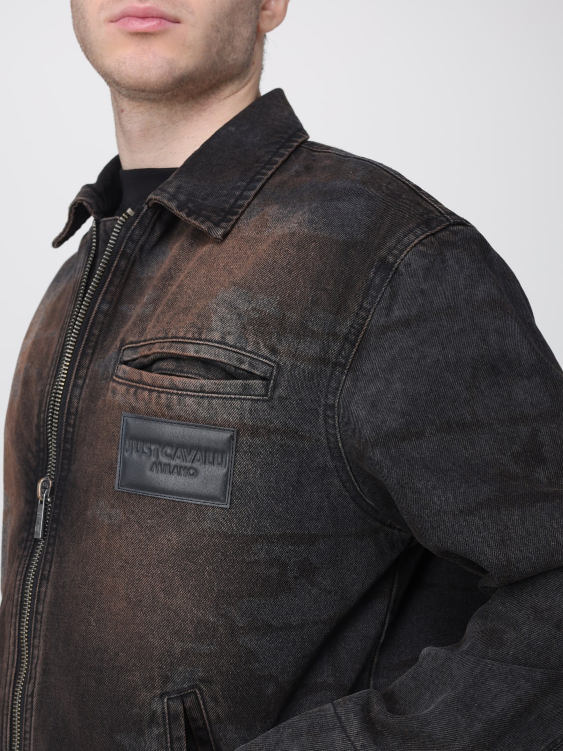 JUST CAVALLI JACKE: Blazer herren Just Cavalli, Denim - Img 4