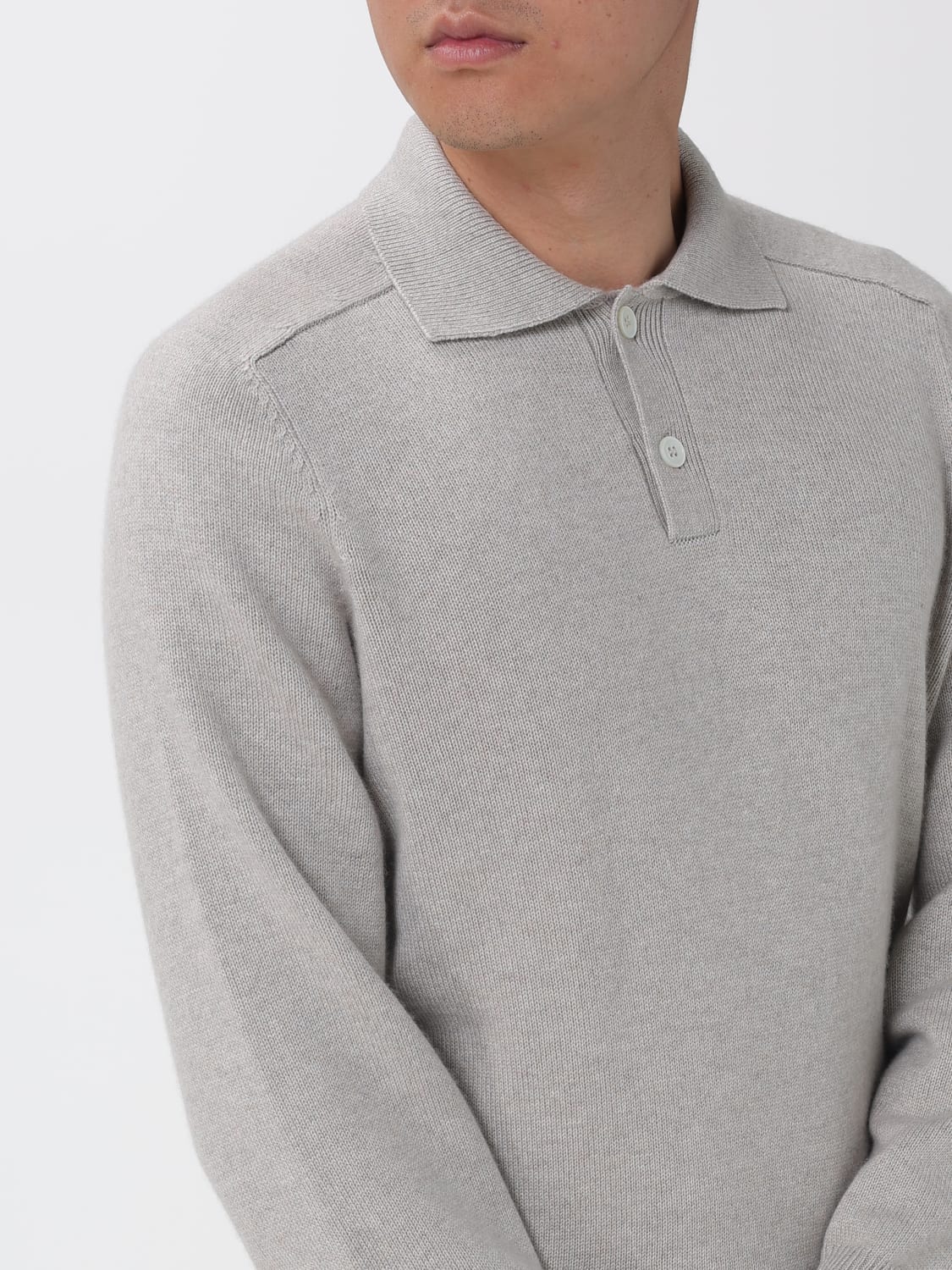 BRUNELLO CUCINELLI POLO: Polo herren Brunello Cucinelli, Ecru - Img 5