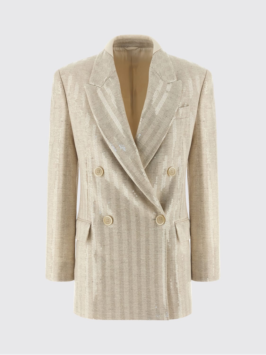 BRUNELLO CUCINELLI JACKET: Jacket woman Brunello Cucinelli, Beige - Img 1