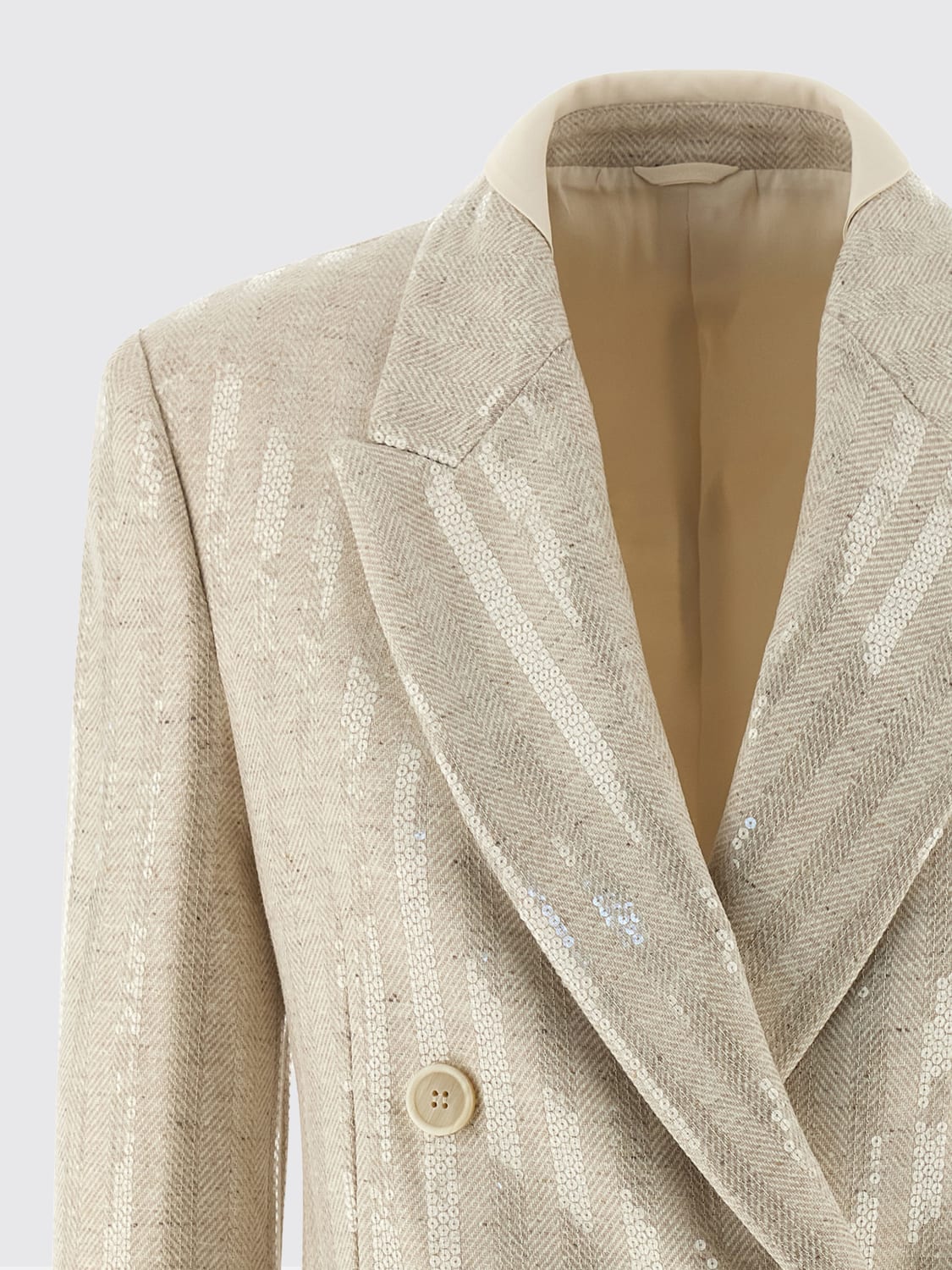 BRUNELLO CUCINELLI JACKET: Jacket woman Brunello Cucinelli, Beige - Img 3