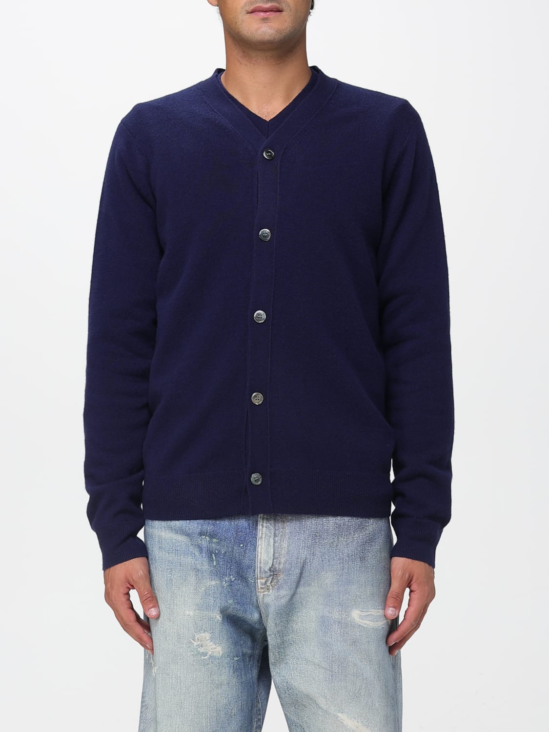 COMME DES GARÇONS SWEATER: Sweater men Comme Des Garçons, Blue - Img 1