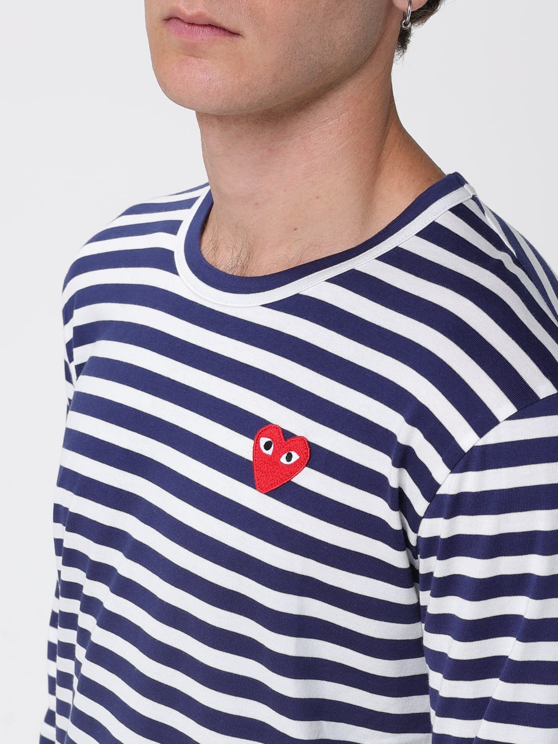 COMME DES GARÇONS PLAY T-SHIRT: Polo shirt men Comme Des Garçons Play, Blue - Img 3