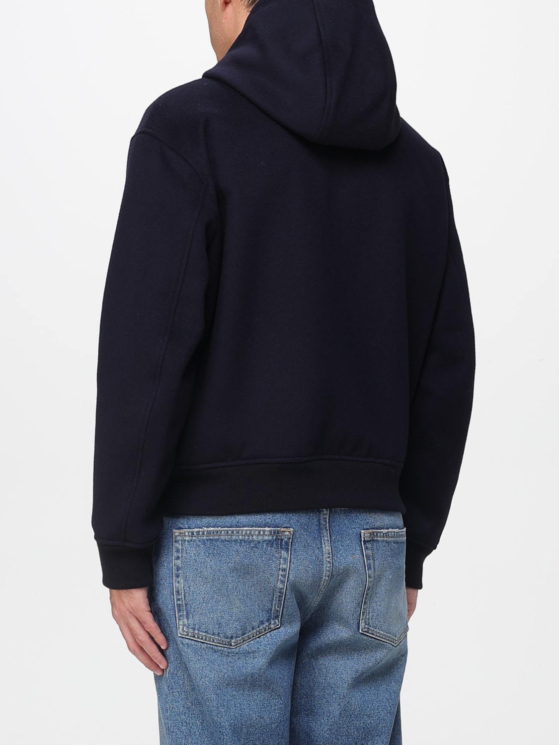 EMPORIO ARMANI FELPA: Felpa Armani Exchange in misto cotone con cappuccio , Blue - Img 2