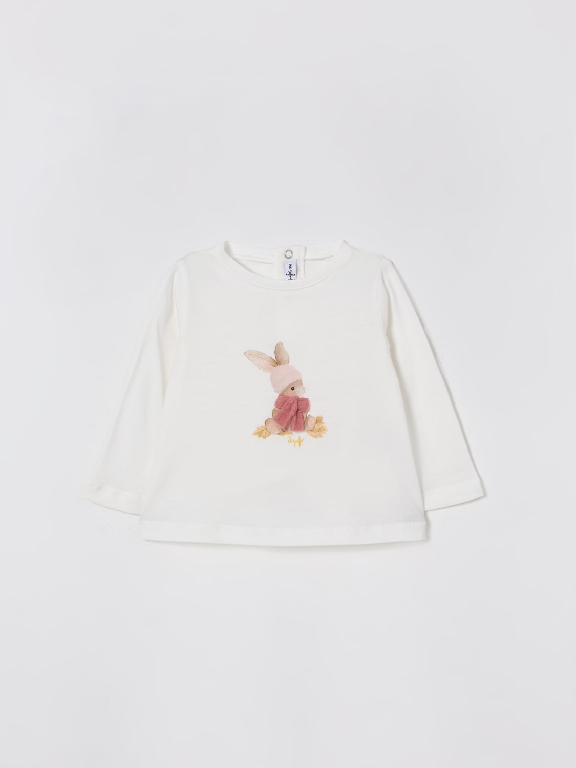 IL GUFO T-SHIRT: T-shirt in cotone con stampa grafica Il Gufo, Bianco - Img 1