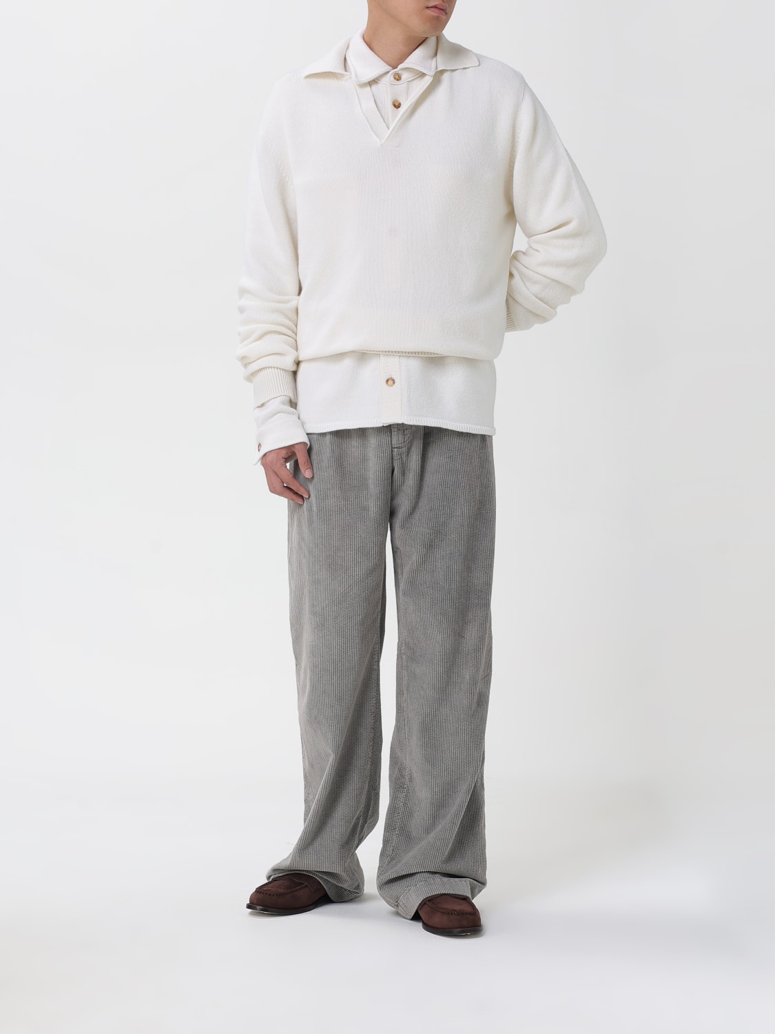 LANEUS CAMICIA: Camicia Laneus in lana Merino e cashmere , Beige - Img 2