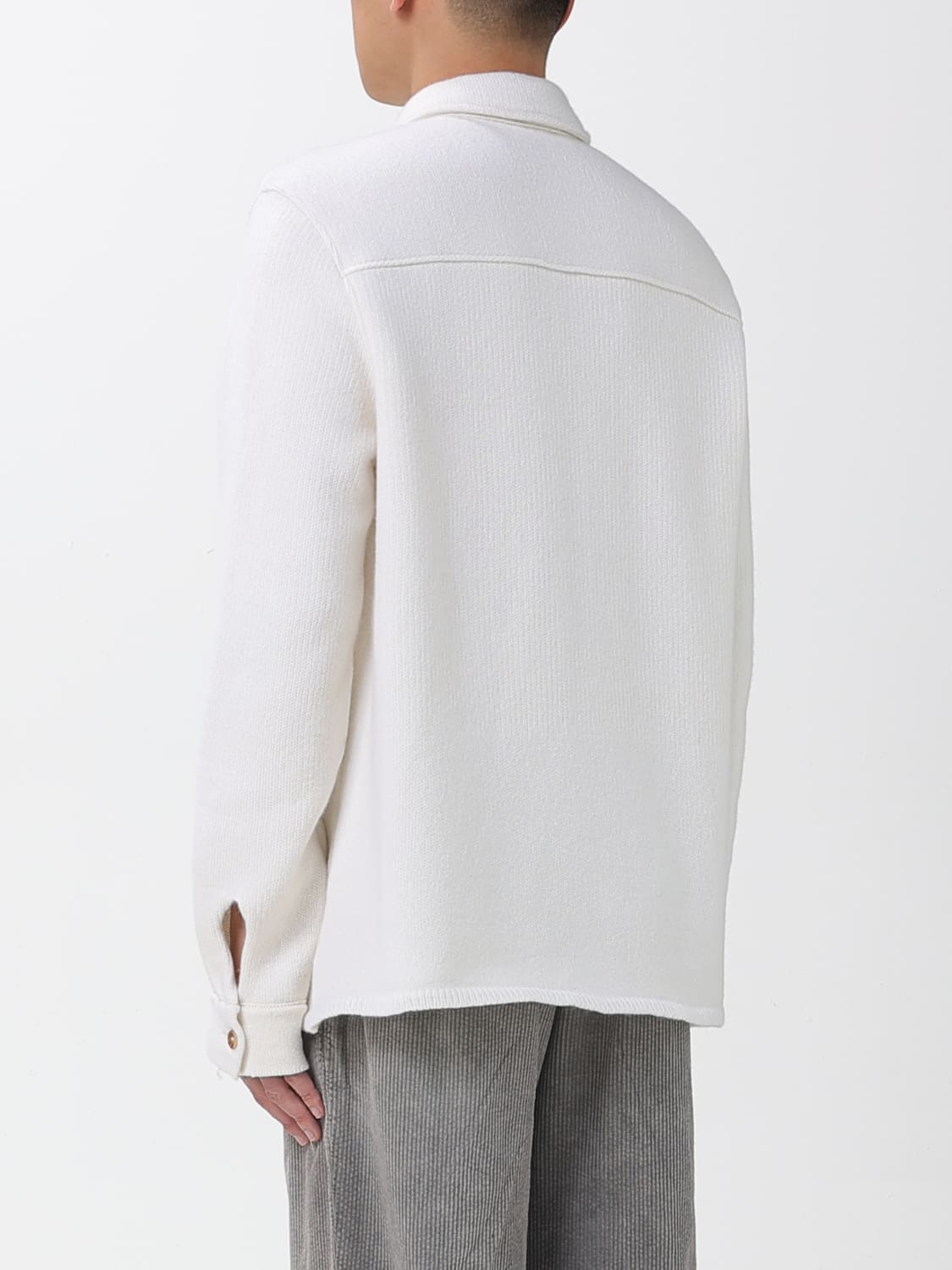 LANEUS CAMICIA: Camicia Laneus in lana Merino e cashmere , Beige - Img 3