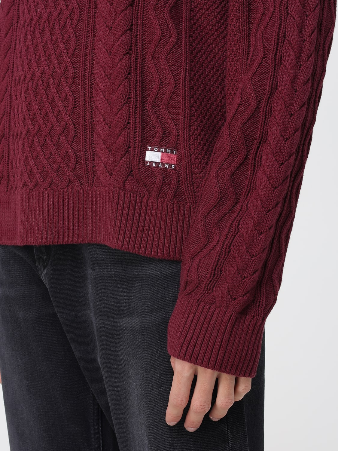 TOMMY JEANS SWEATER: Sweater men Tommy Jeans, Wine - Img 3