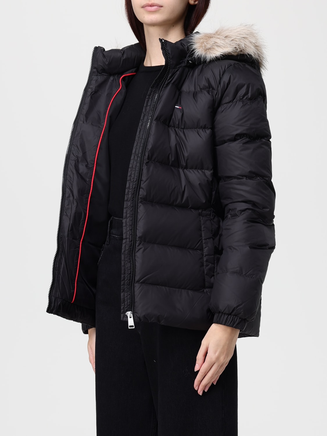 TOMMY JEANS GIACCA: Piumino di nylon Tommy Jeans, Nero - Img 3