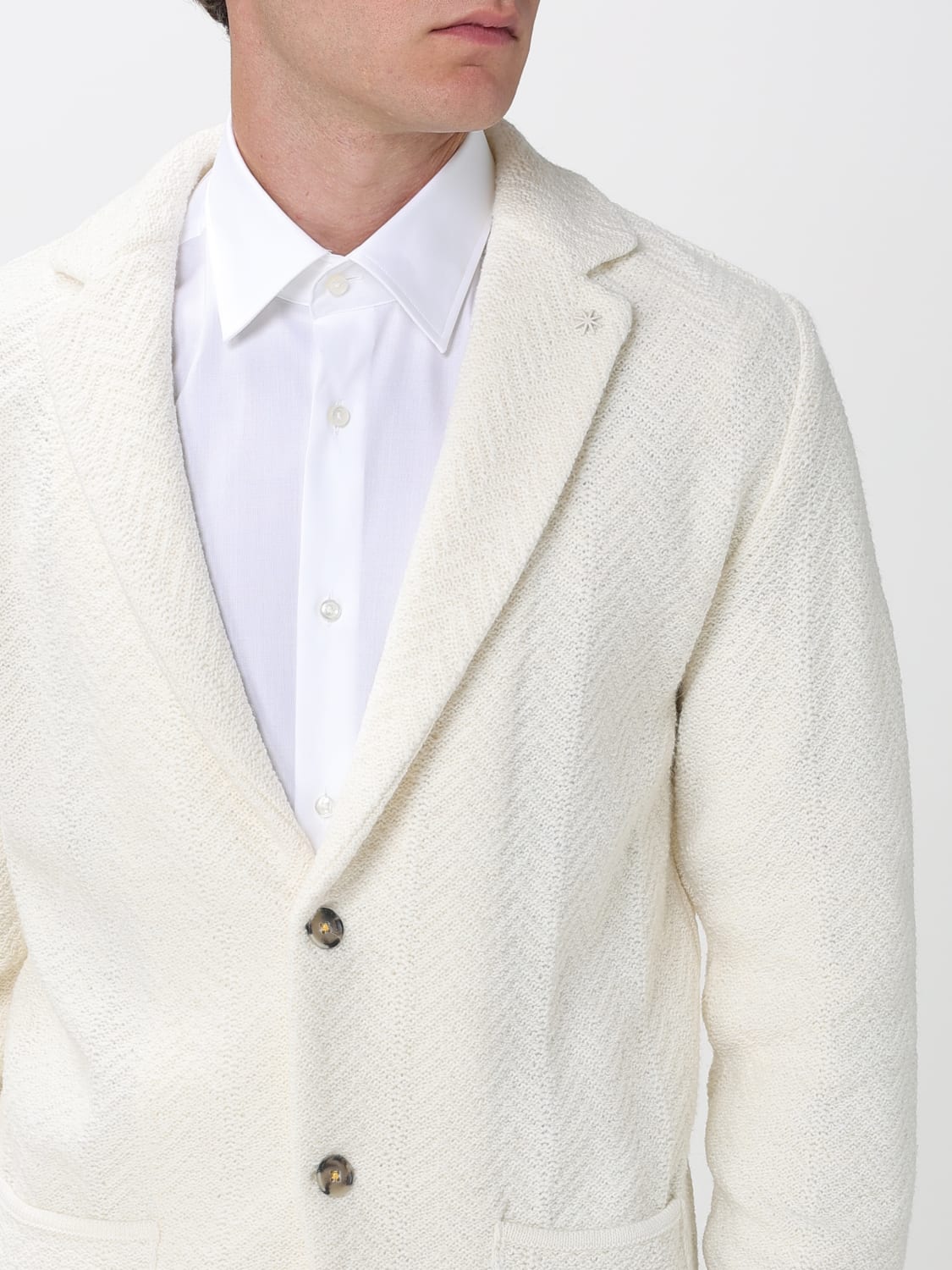 MANUEL RITZ JACKET: Jacket men Manuel Ritz, White - Img 4