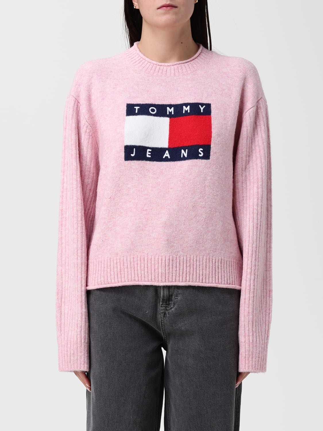 TOMMY JEANS PULL: Pull femme Tommy Jeans, Rose - Img 1