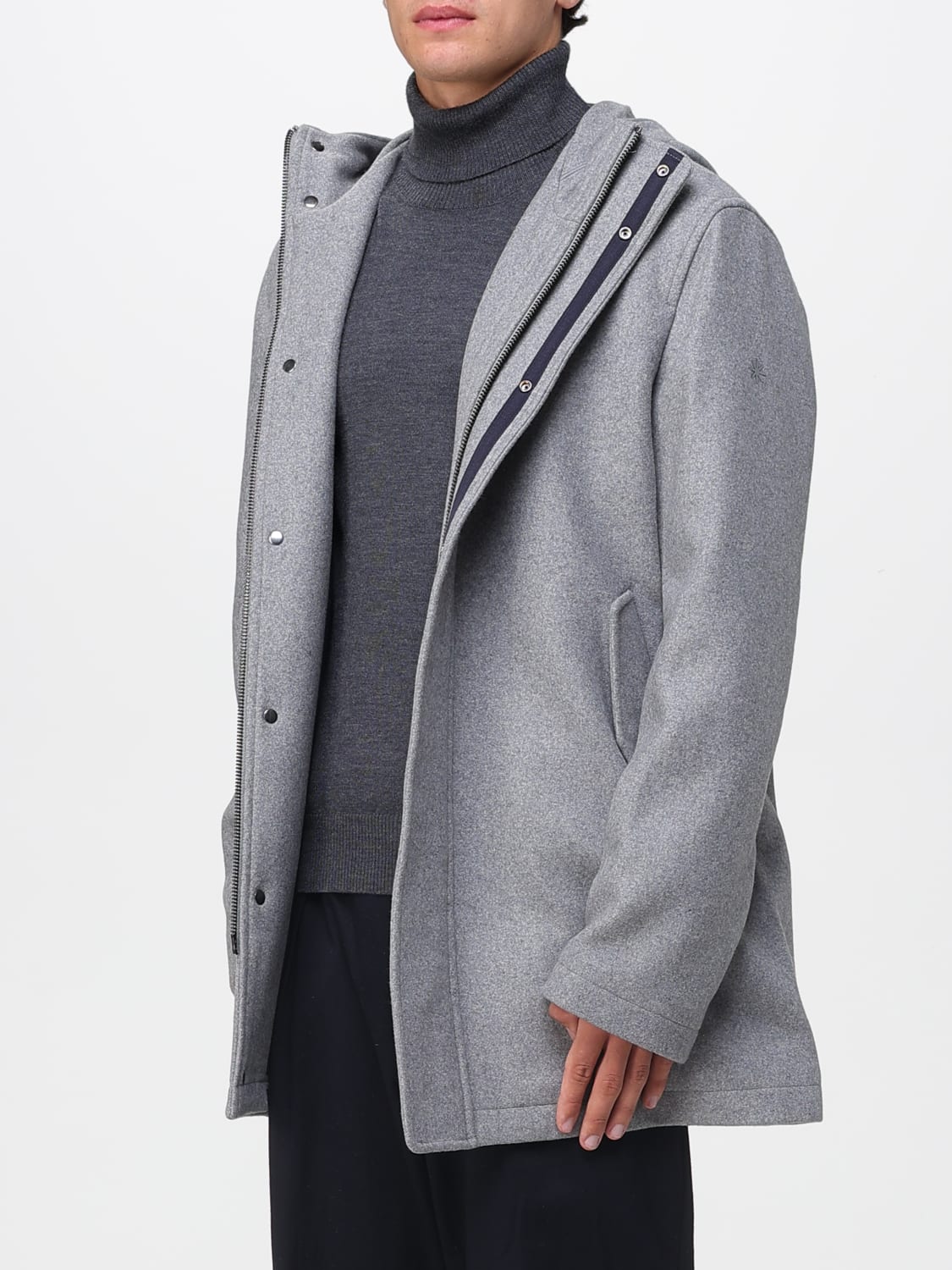 MANUEL RITZ COAT: Coat men Manuel Ritz, Grey - Img 3