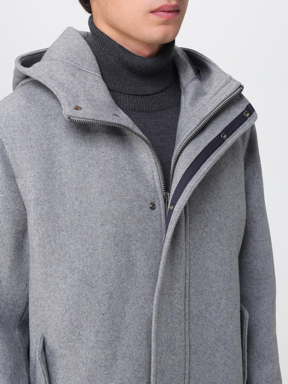 MANUEL RITZ COAT: Coat men Manuel Ritz, Grey - Img 4