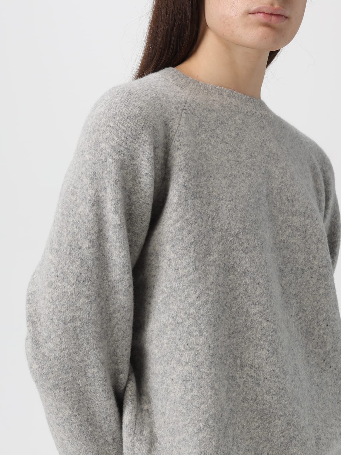 DUNST MAGLIA: Pullover basic Dunst in misto lana , Grigio - Img 3