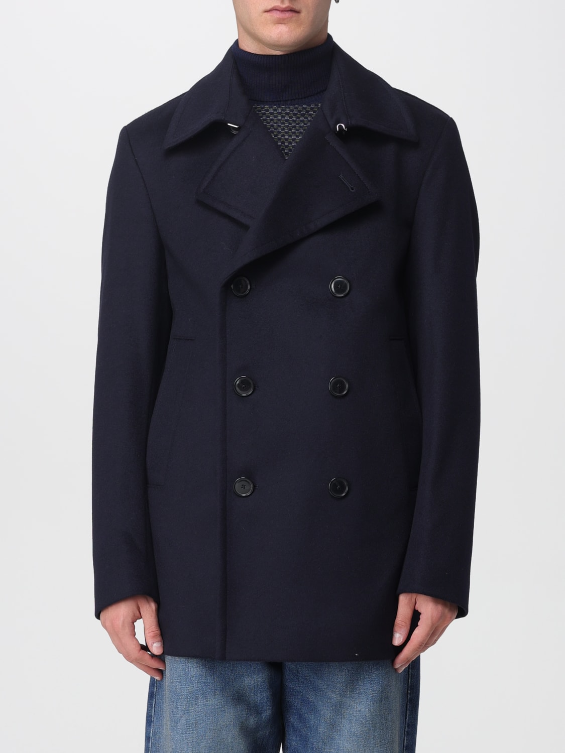 BOSS COAT: Coat men Boss, Blue - Img 1