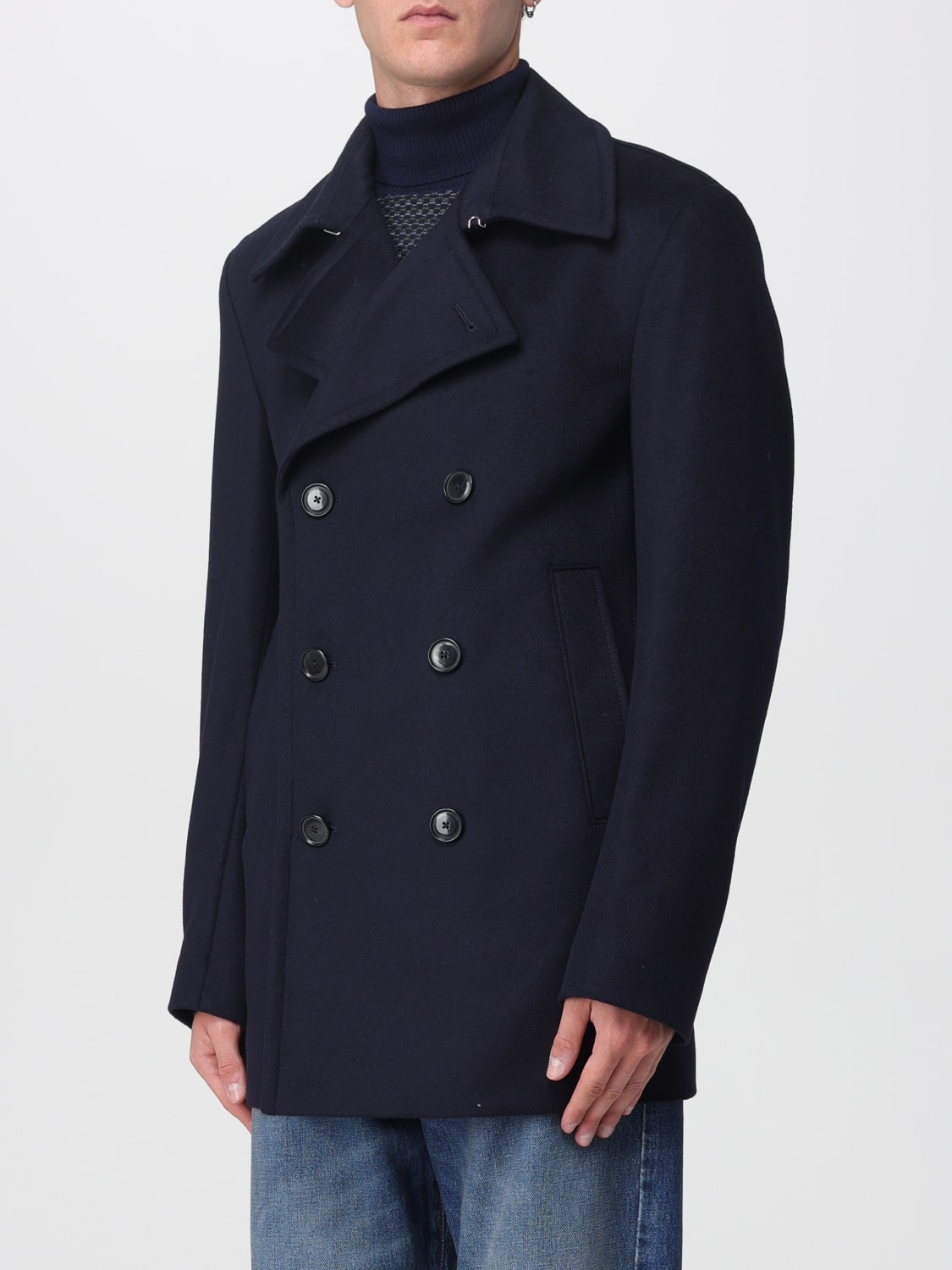 BOSS COAT: Coat men Boss, Blue - Img 3
