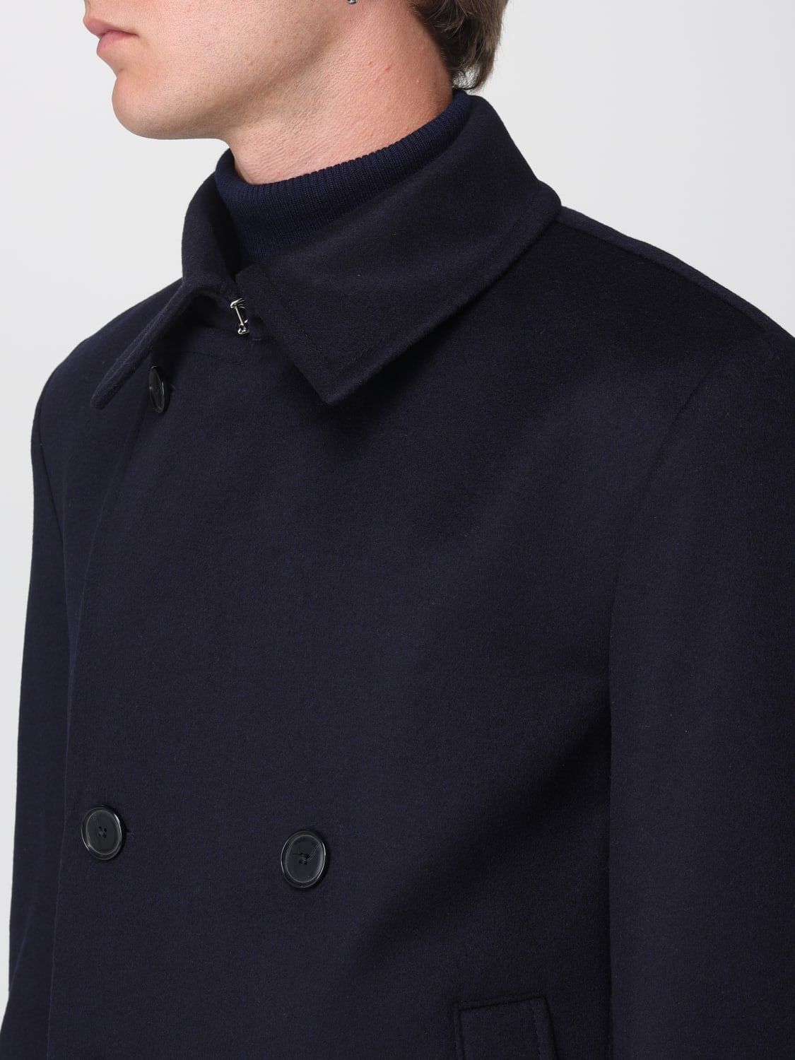 BOSS COAT: Coat men Boss, Blue - Img 4