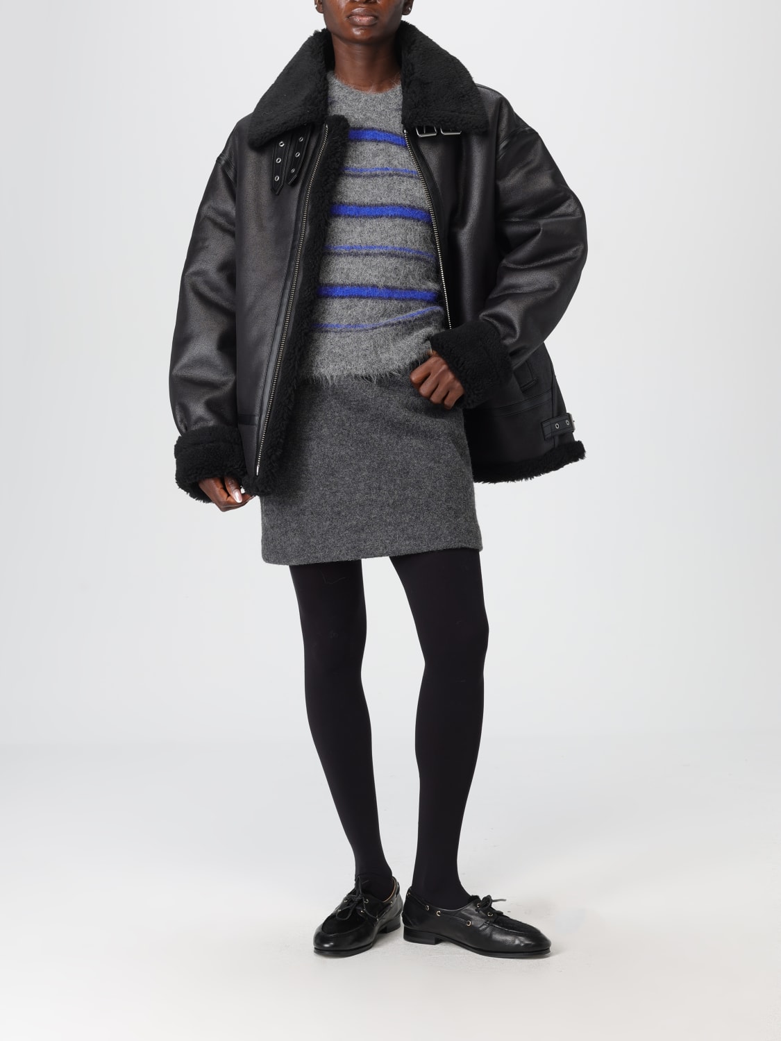 DUNST GONNA: Gonna mini Dunst in lana , Grigio - Img 2