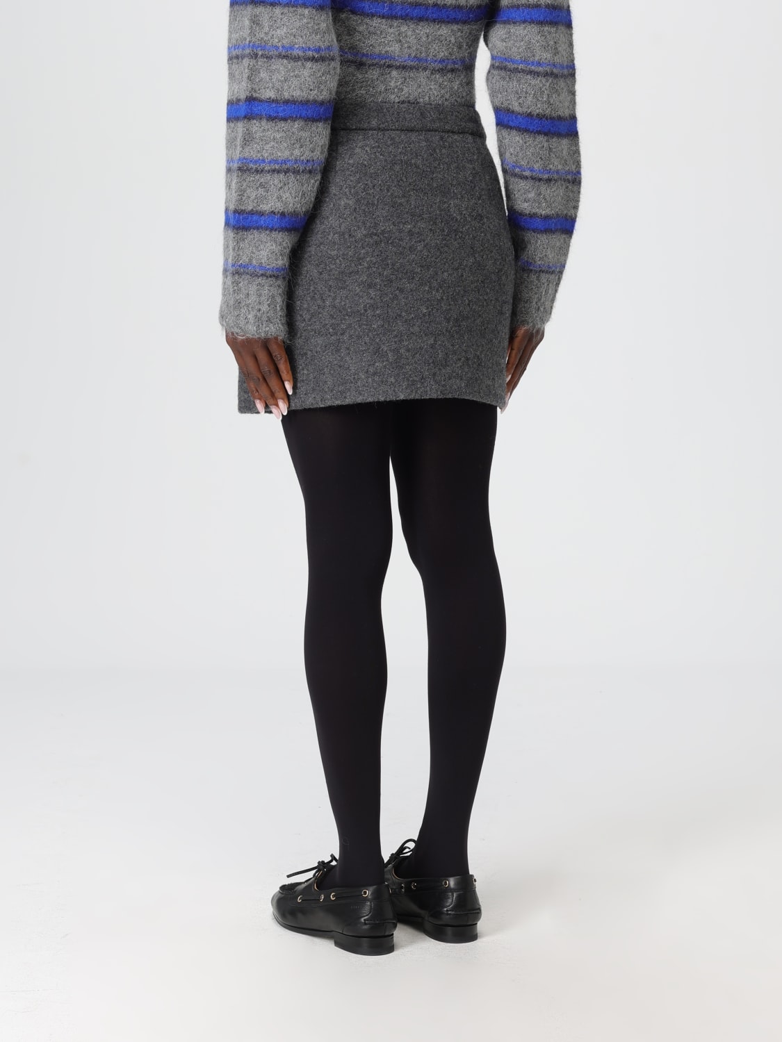 DUNST GONNA: Gonna mini Dunst in lana , Grigio - Img 3