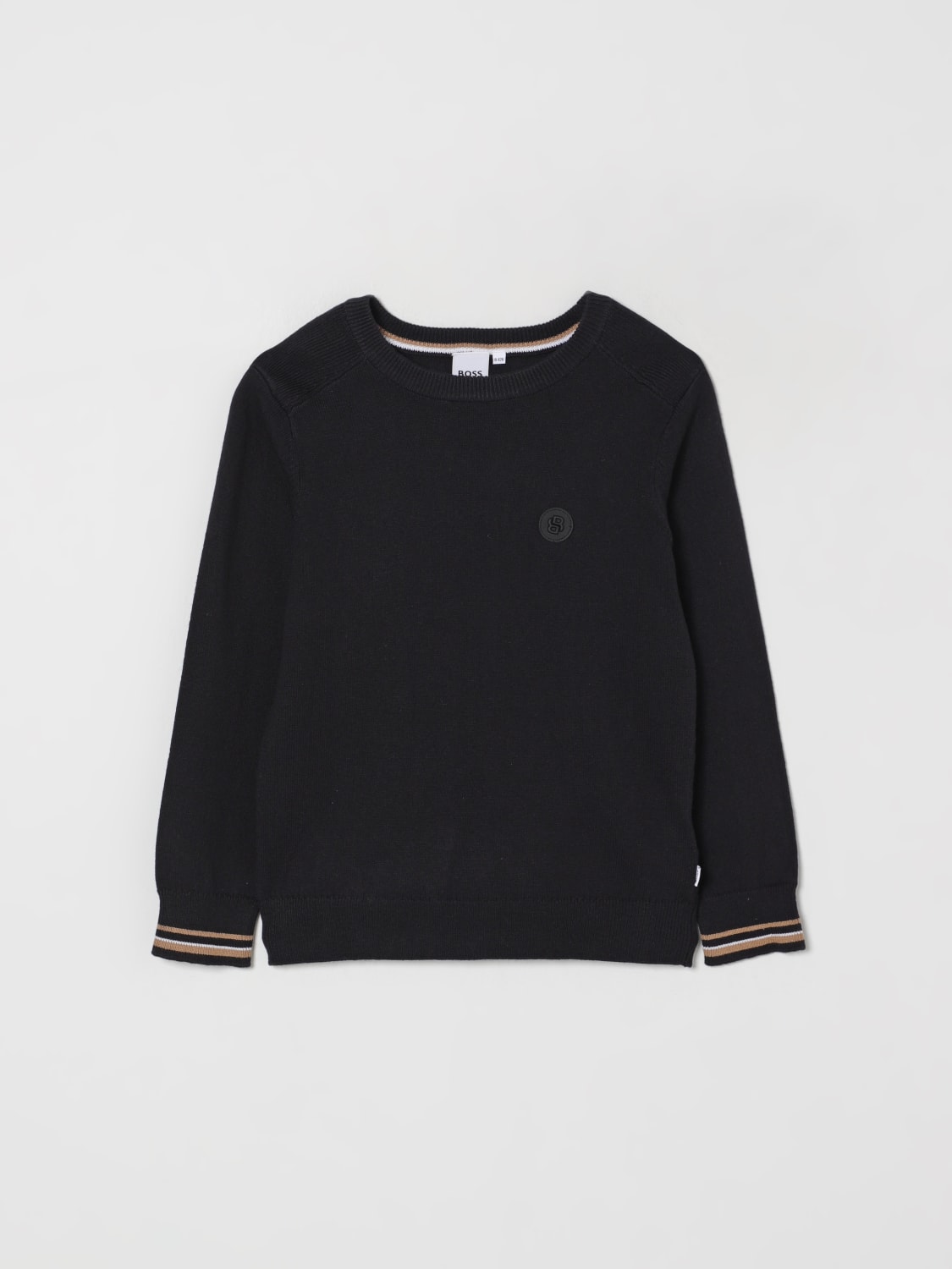 BOSS SWEATER: Sweater kids Boss, Black - Img 1