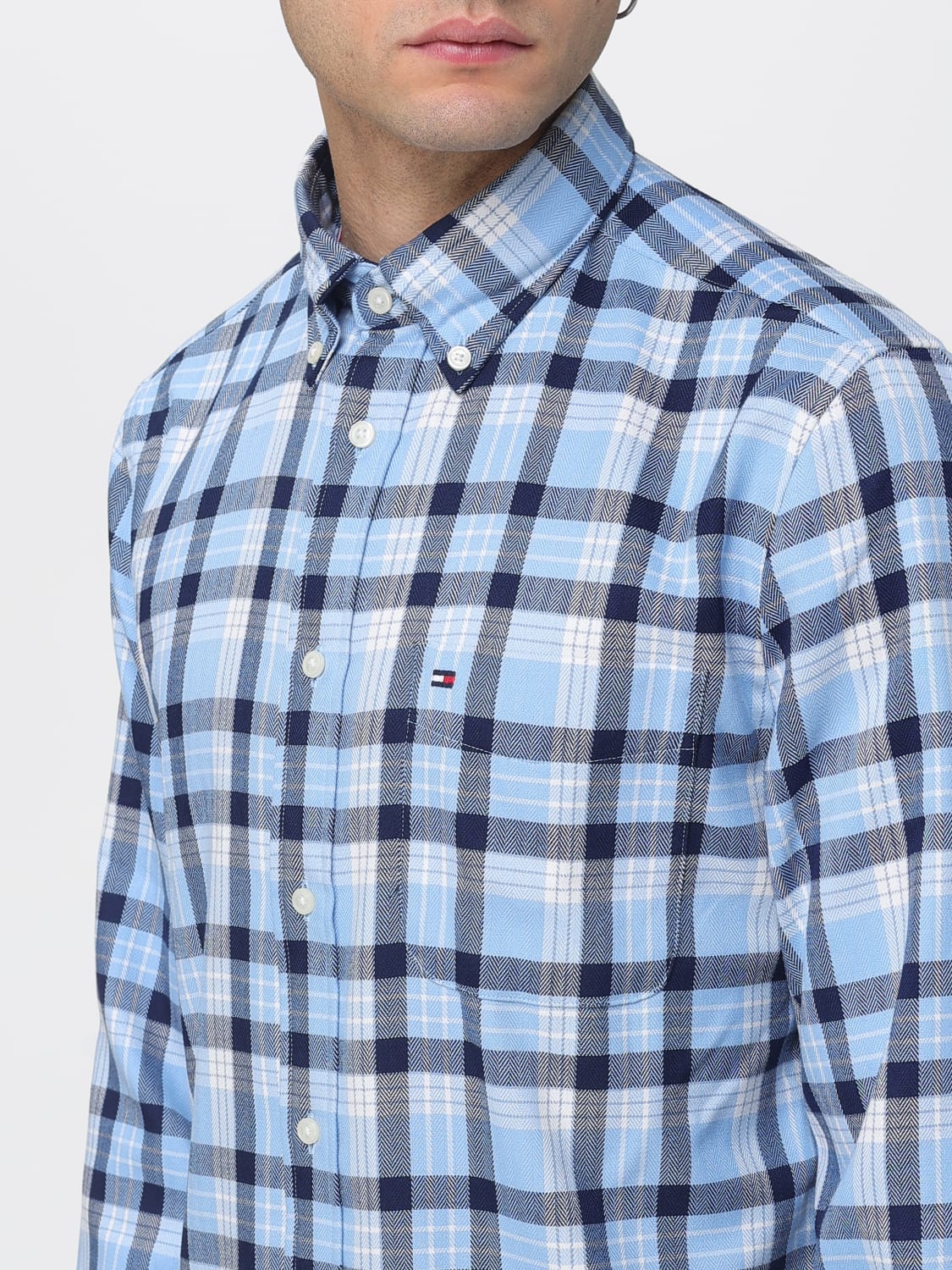 TOMMY HILFIGER SHIRT: Shirt men Tommy Hilfiger, Blue - Img 3