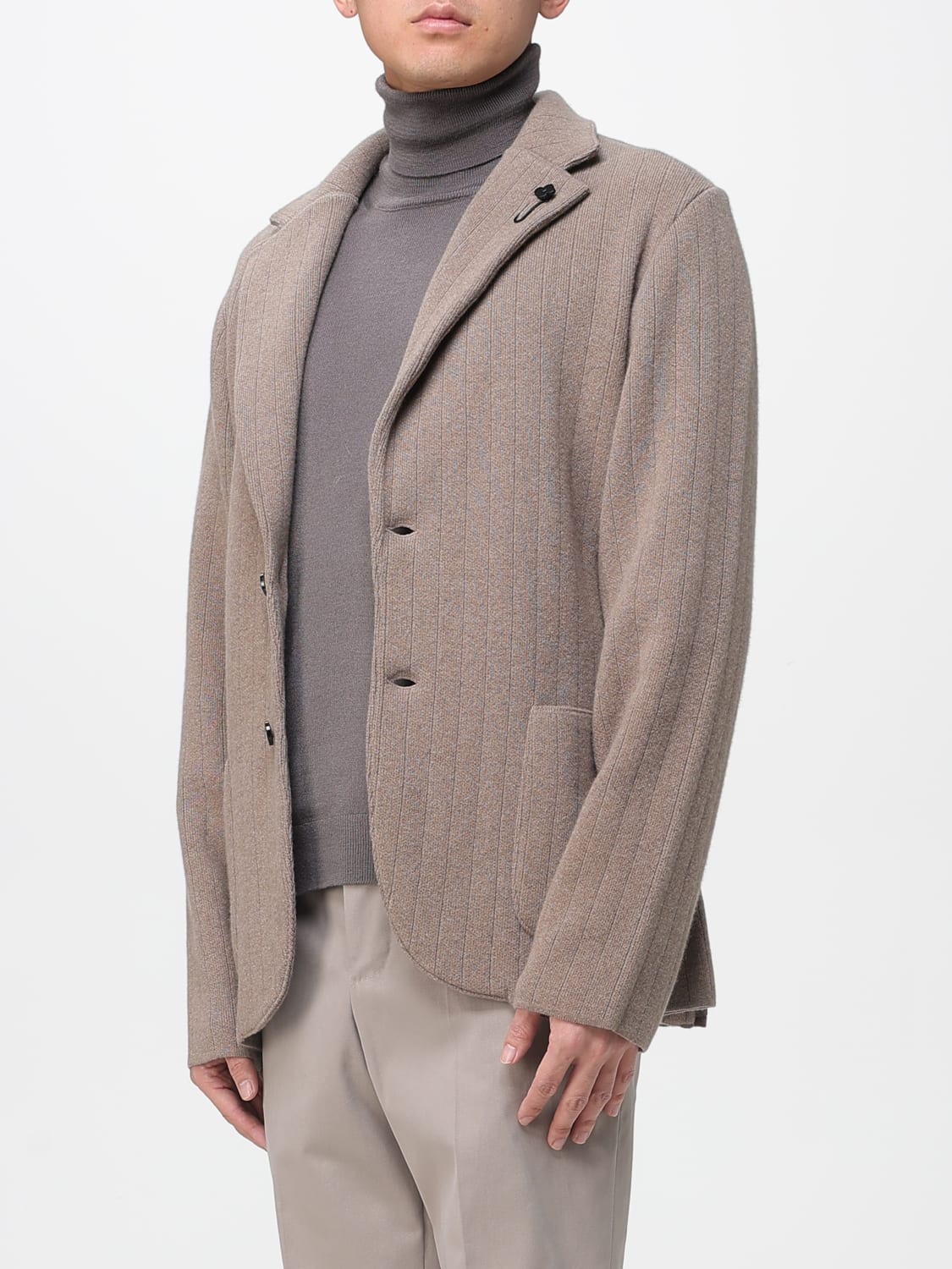 LARDINI JACKET: Jacket men Lardini, Beige - Img 3