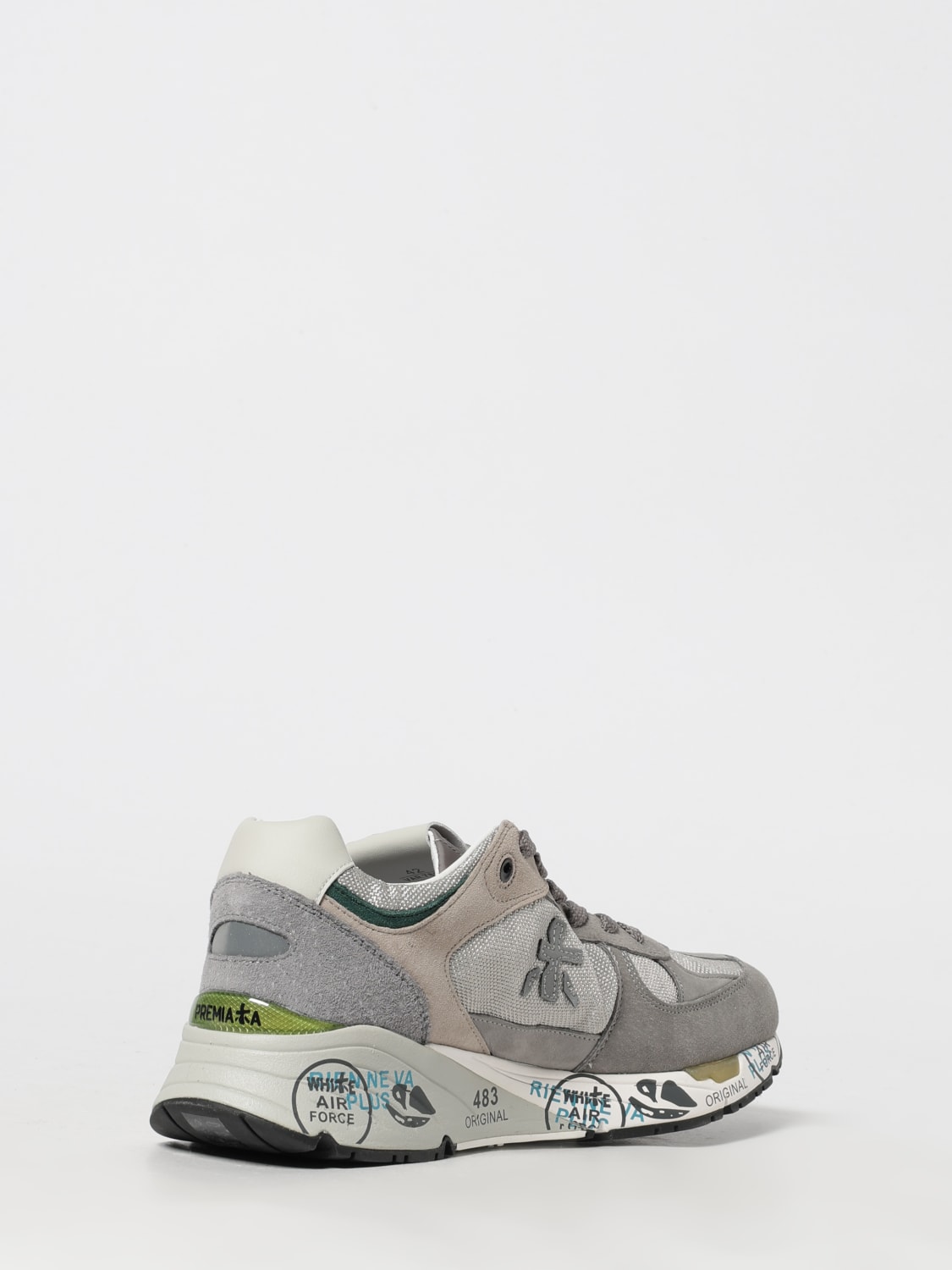 PREMIATA SNEAKERS: Sneakers Mase Premiata in camoscio e nylon , Grigio - Img 3