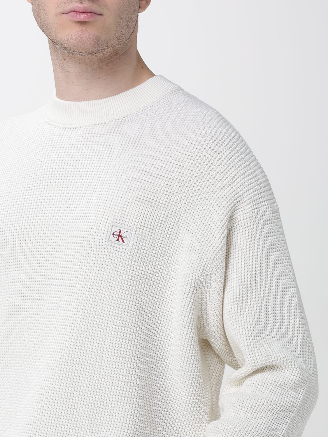 CALVIN KLEIN JEANS SWEATER: Sweater men Calvin Klein Jeans, White - Img 3