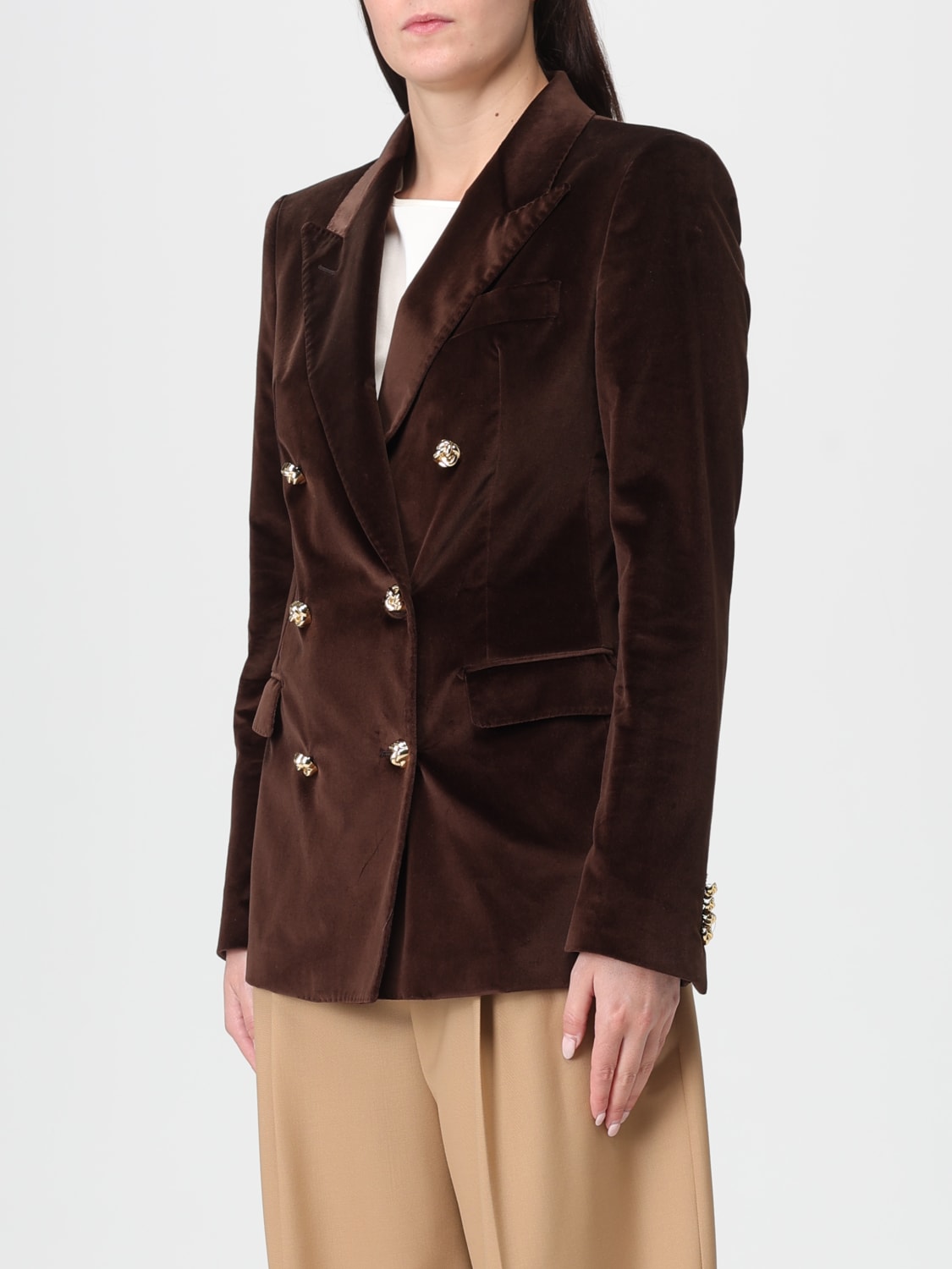 TAGLIATORE AMERICANA: Americana mujer Tagliatore, Marrón - Img 3