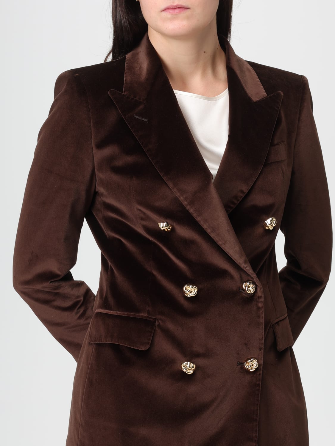 TAGLIATORE AMERICANA: Americana mujer Tagliatore, Marrón - Img 4