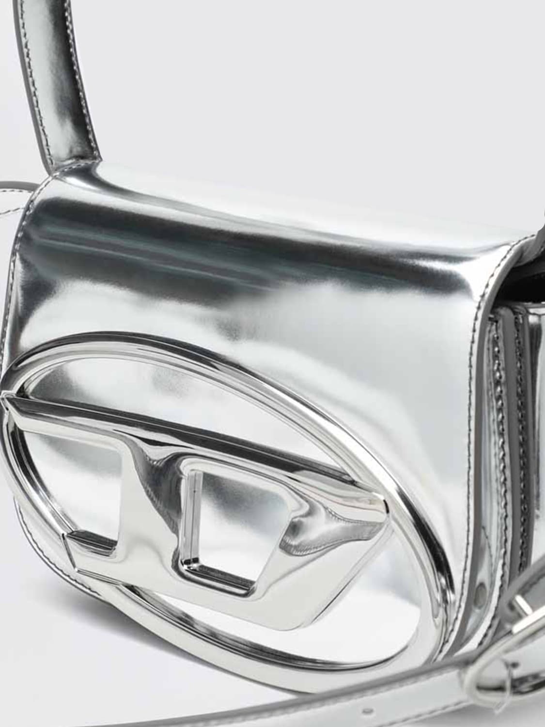 DIESEL MINI BAG: Shoulder bag woman Diesel, Silver - Img 4