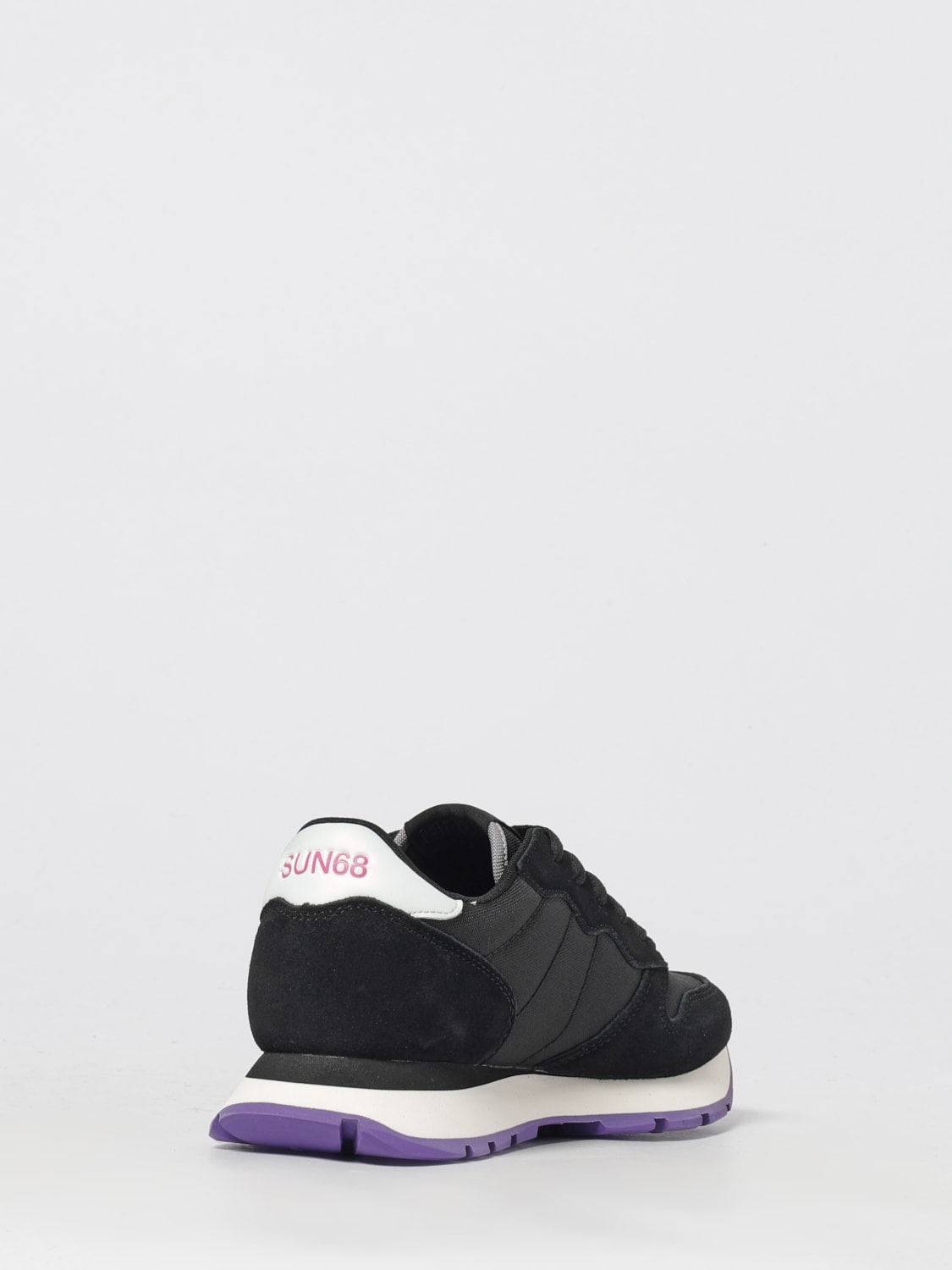 SUN68 SNEAKERS: Sneakers Ally SUN68 in camoscio e mesh , Nero - Img 3