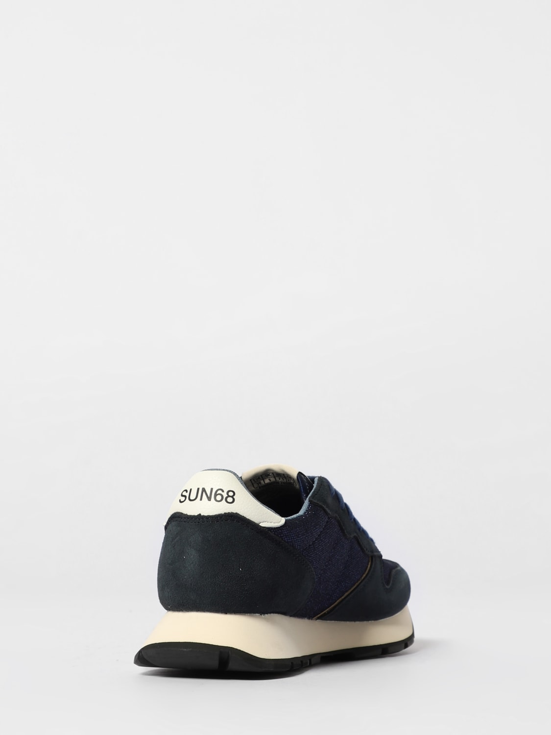 SUN68 SNEAKERS: Sneakers Ally Glitter SUN68 in camoscio e mesh lurex , Blue - Img 3