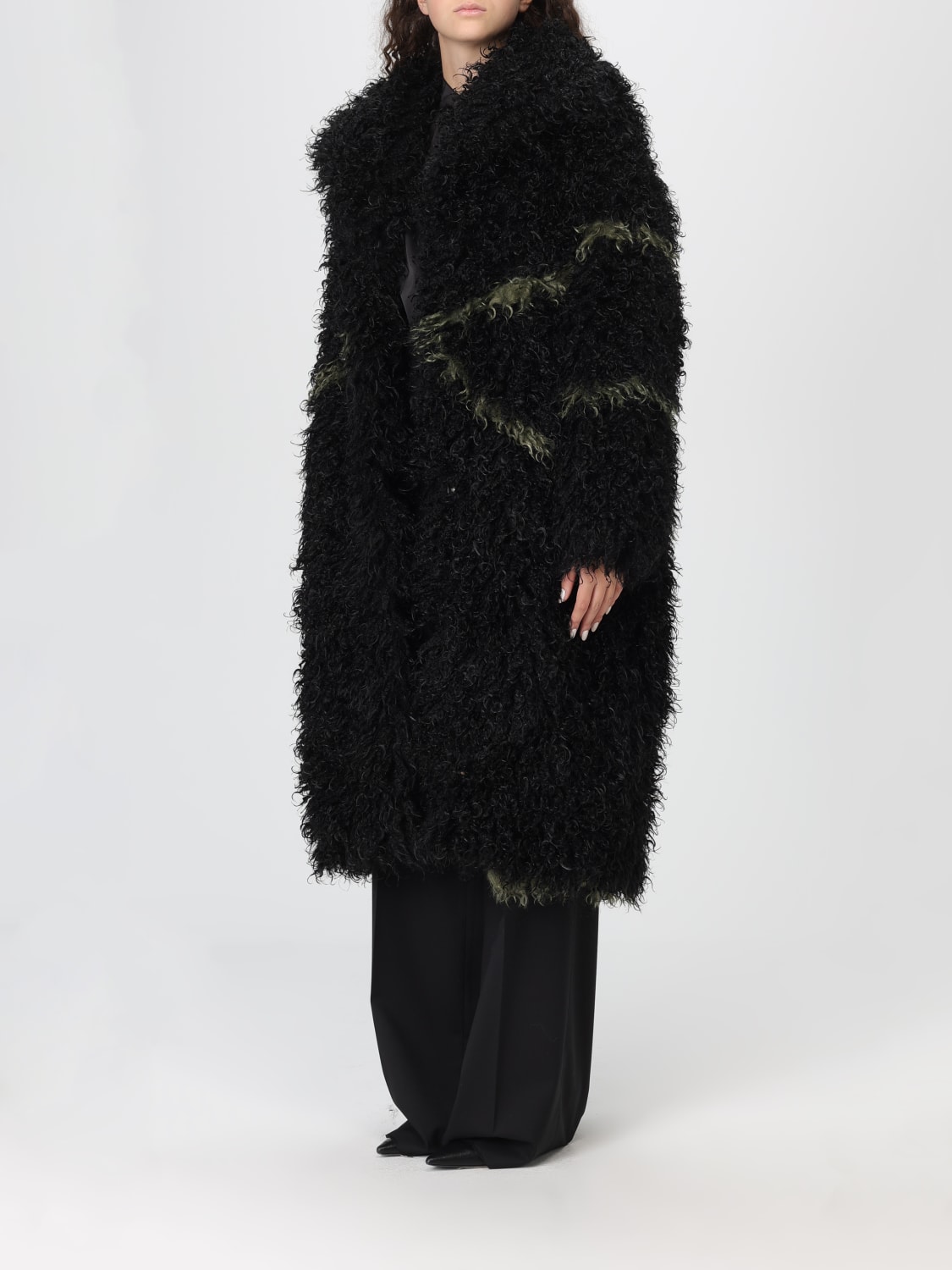 JAKKE FUR COAT: Coat woman Jakke, Black - Img 3
