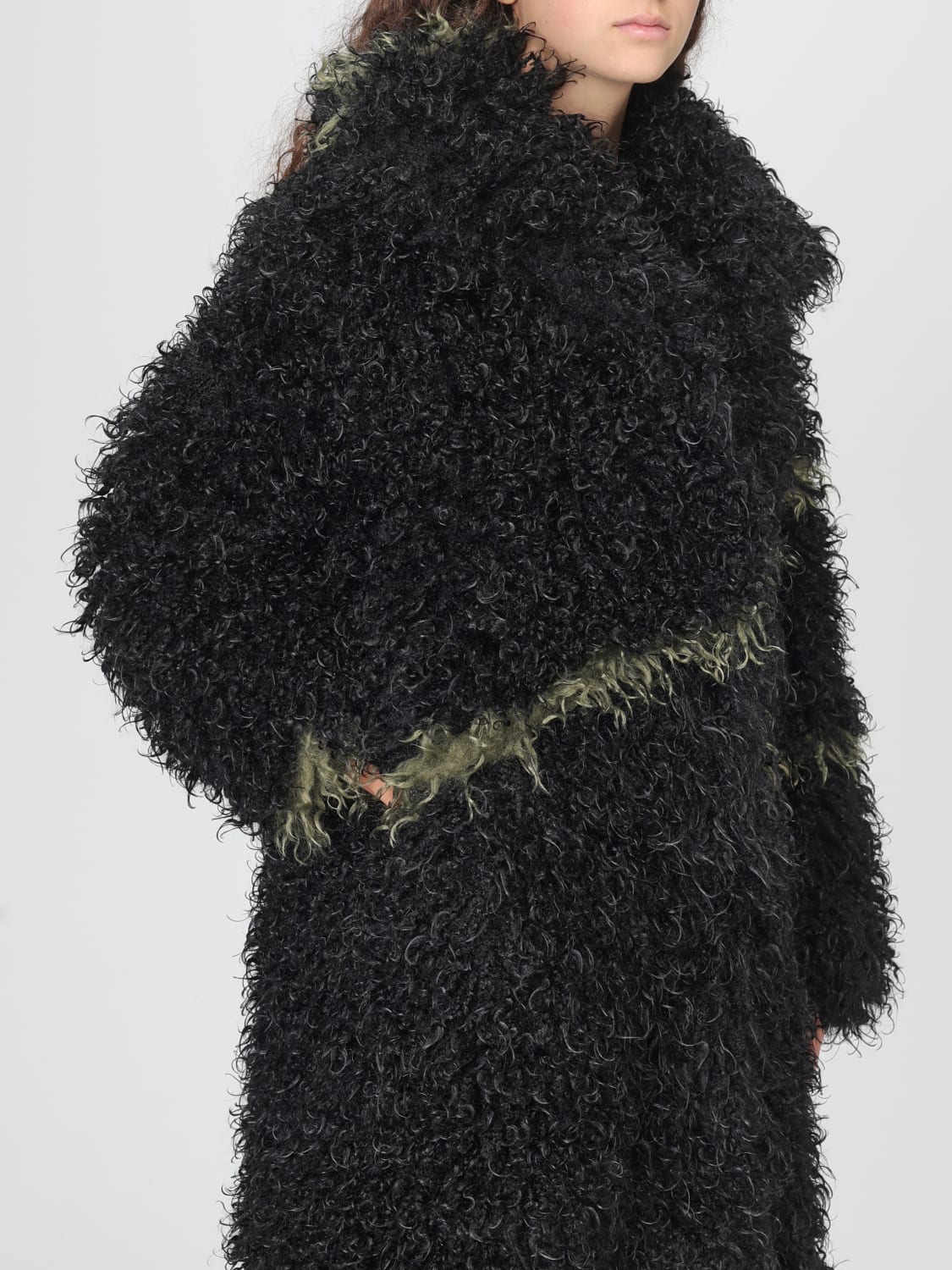 JAKKE FUR COAT: Coat woman Jakke, Black - Img 4