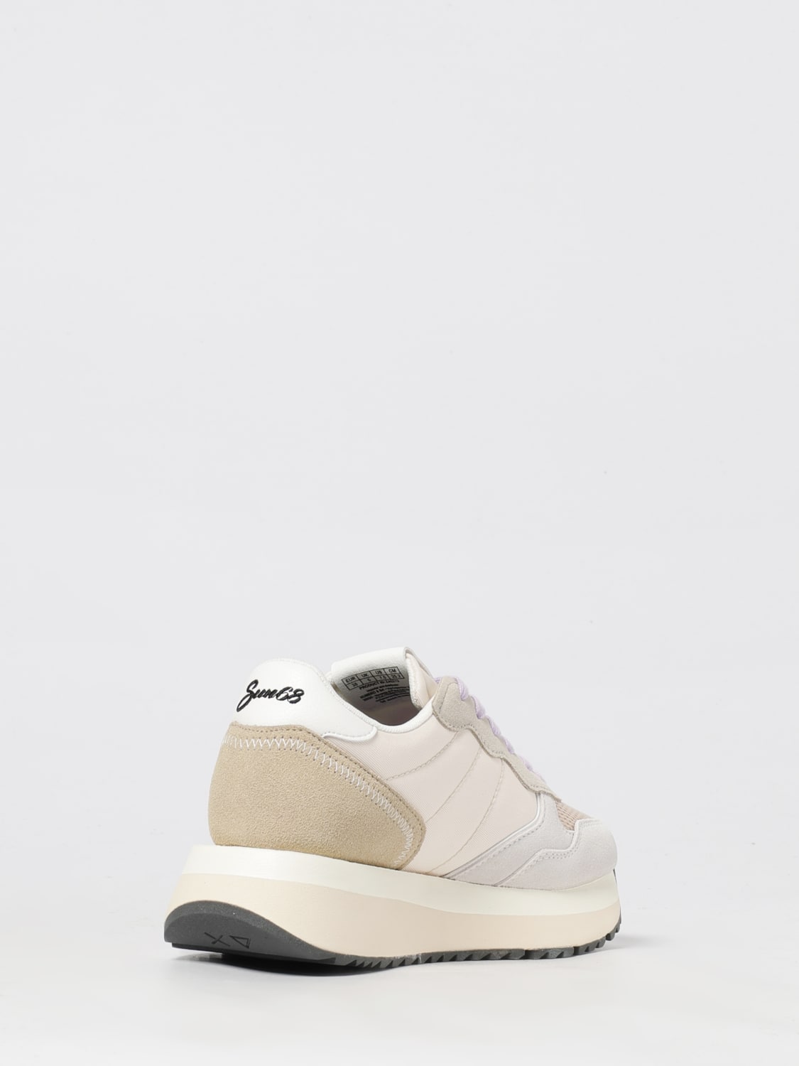 SUN68 SNEAKERS: Sneakers Big Stargirl SUN68 in camoscio e nylon , Panna - Img 3