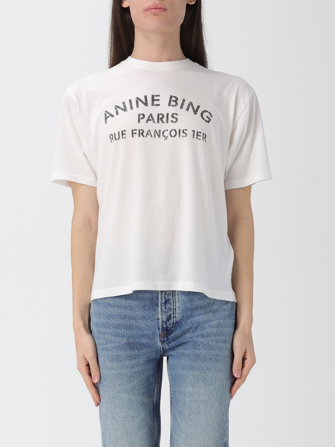 ANINE BING Tシャツ: Tシャツ レディース Anine Bing, ホワイト - Img 1