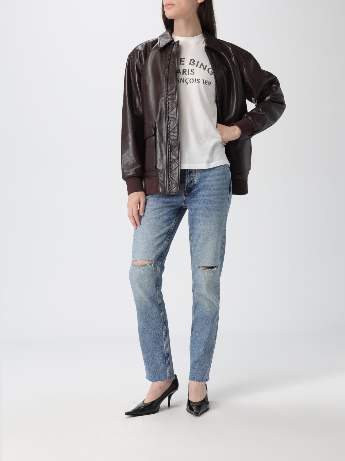 ANINE BING Tシャツ: Tシャツ レディース Anine Bing, ホワイト - Img 2