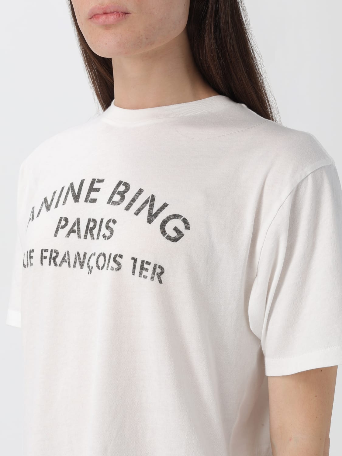 ANINE BING Tシャツ: Tシャツ レディース Anine Bing, ホワイト - Img 4