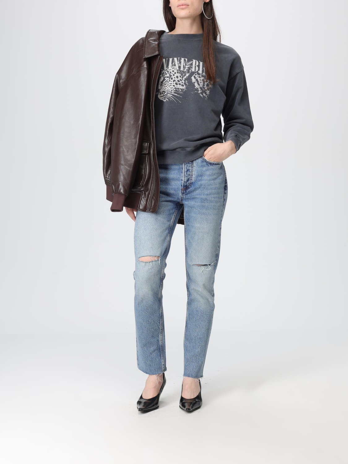 ANINE BING SWEATSHIRT: Sweatshirt woman Anine Bing, Black - Img 2