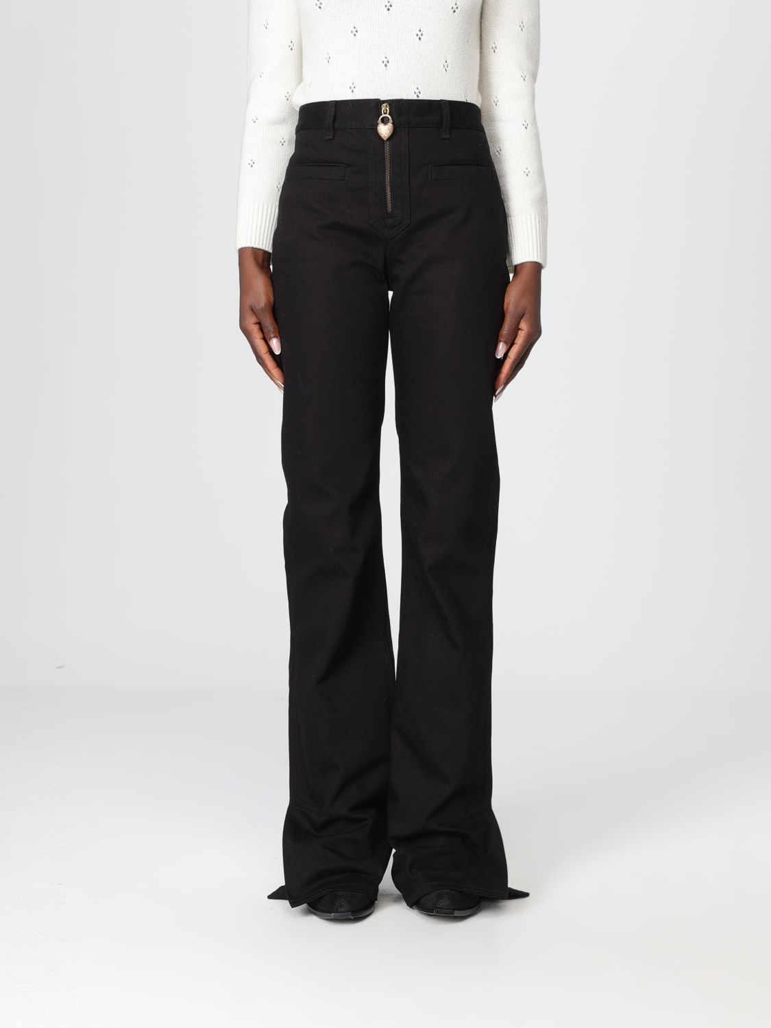 CHLOÉ JEANS: Jeans damen ChloÉ, Schwarz - Img 1