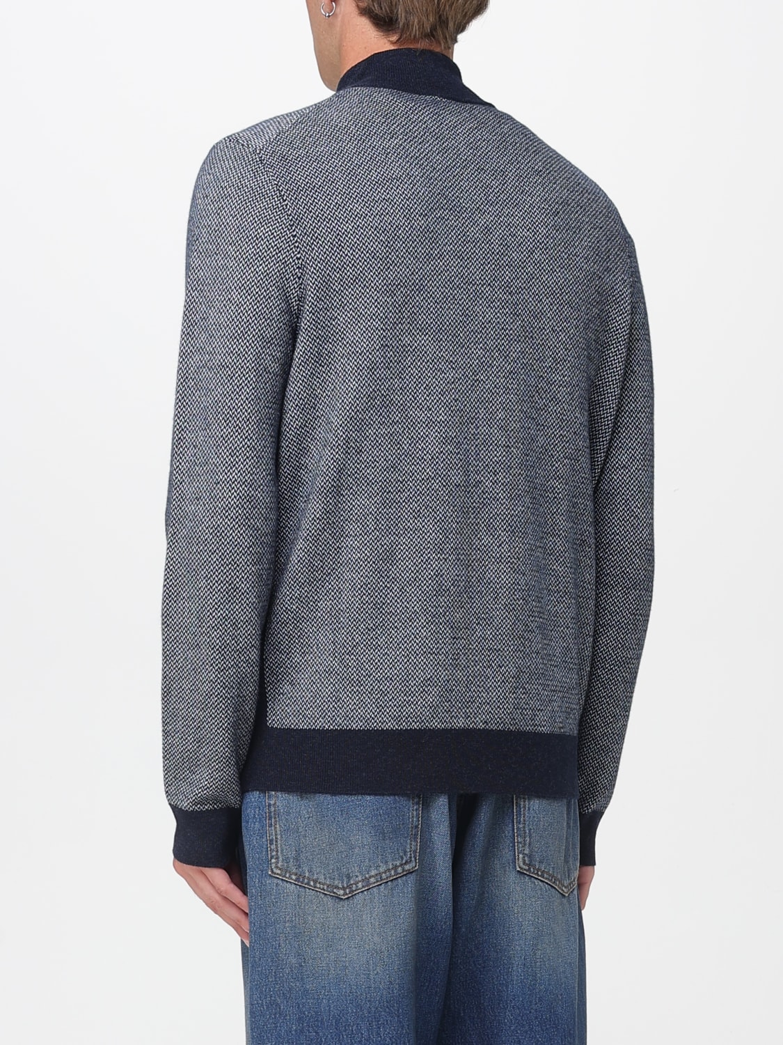 BOSS СВИТЕР: Кардиган Мужское Boss, Синий - Img 2