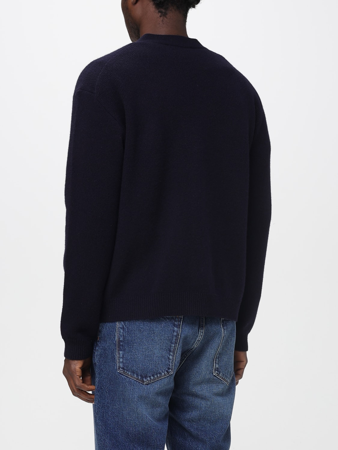 MAISON KITSUNÉ SWEATER: Cardigan men Maison KitsunÉ, Blue - Img 2