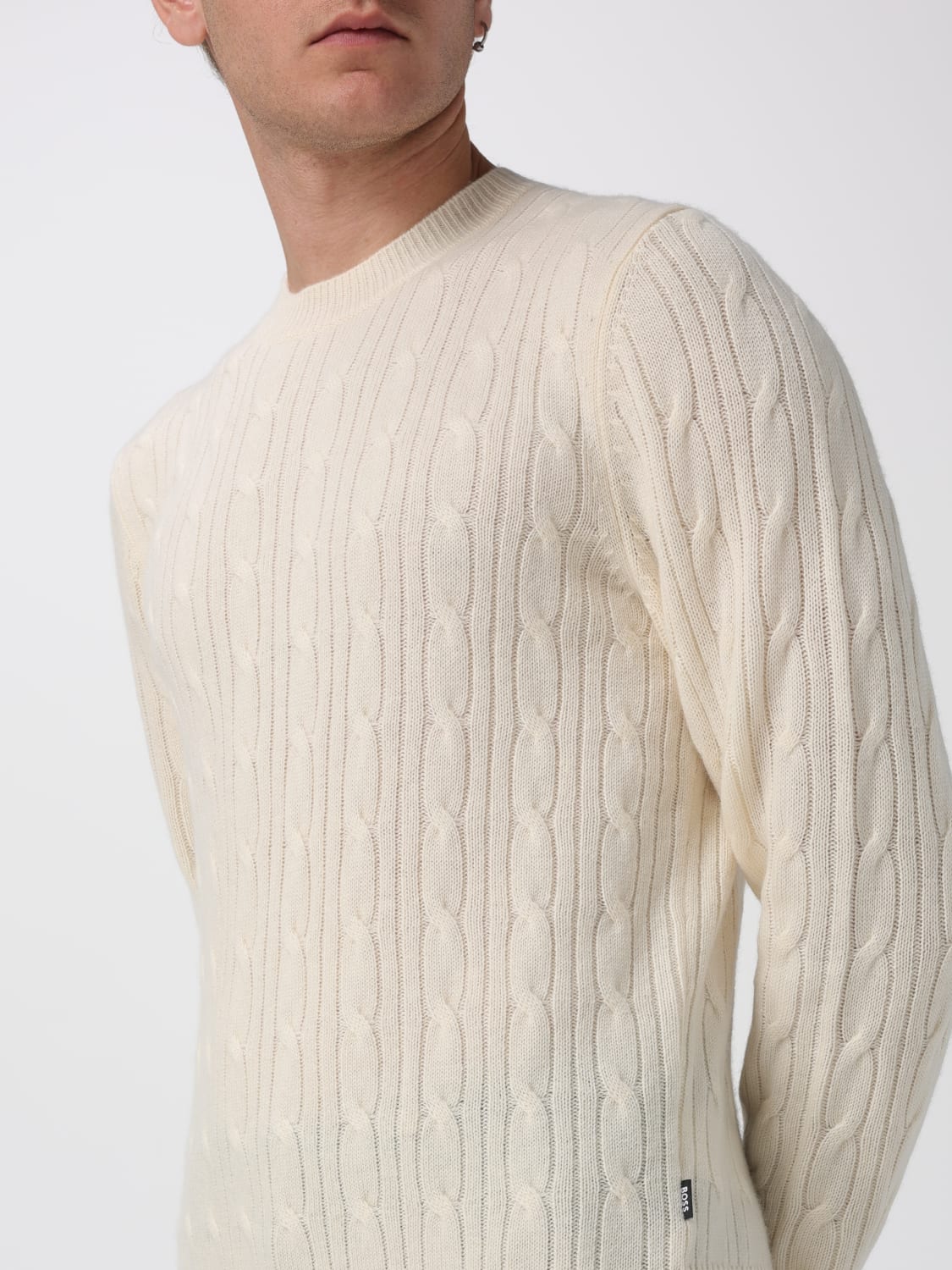 BOSS SWEATER: Sweater men Boss, White - Img 3