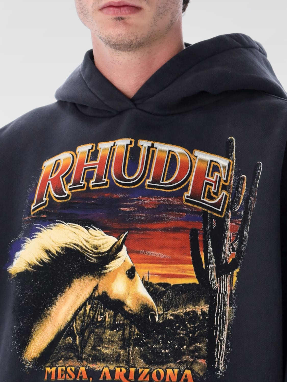 RHUDE SWEATSHIRT: Sweatshirt men Rhude, Black - Img 3