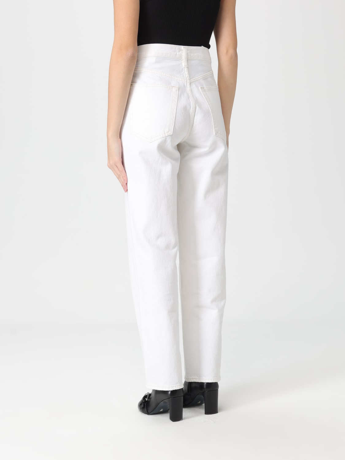 AGOLDE JEANS: Jeans straight Agolde in denim , Latte - Img 2