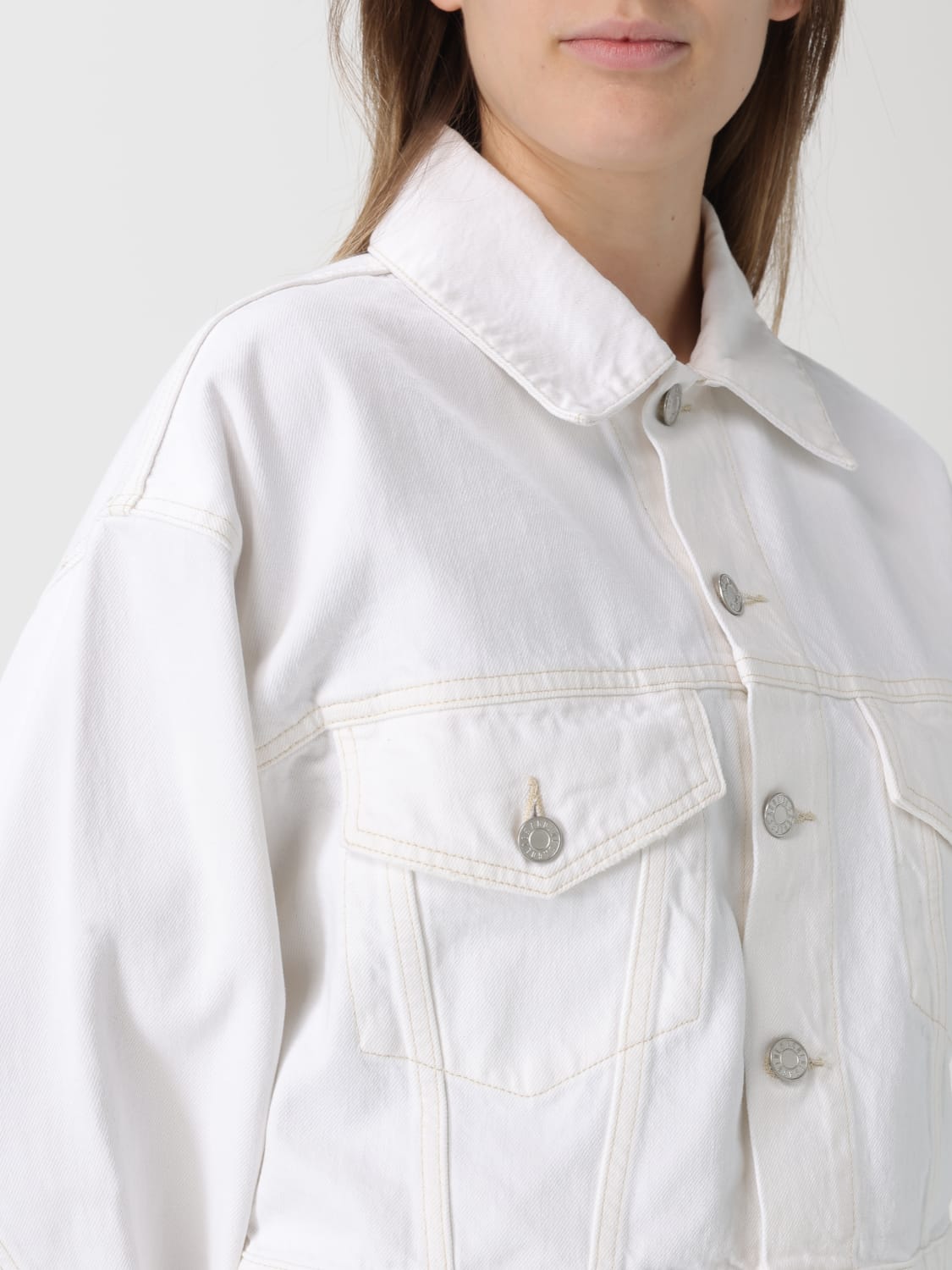 AGOLDE CHAQUETA: Chaqueta mujer Agolde, Leche - Img 4